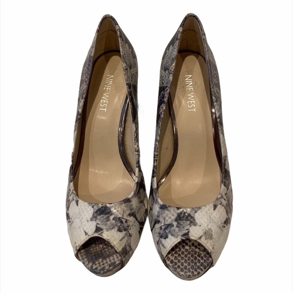 Snakeskin Print Nine West Heels Size 6M
